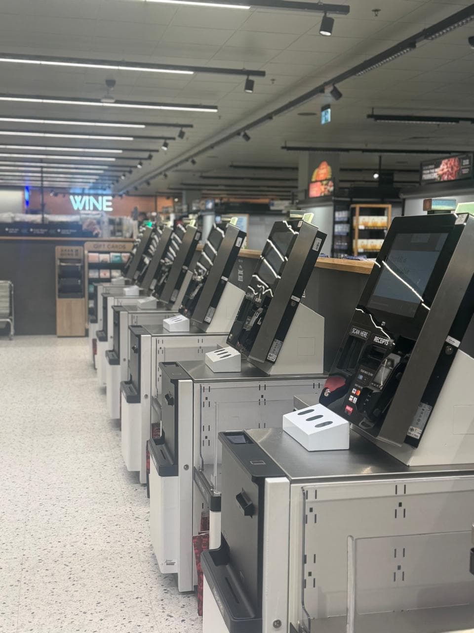 Electrical installation work for commercial checkout equipment